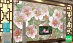 Trang trí nhà - in nhanh mẫu tranh dán tường 3D hoa giá rẻ