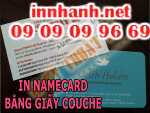 In name card bằng giấy couche